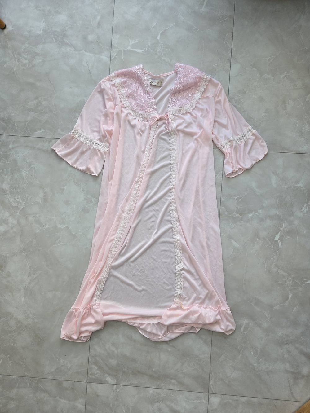 Soft Pink Lace-Trim Nightgown - Women’s Intimate Sleepwear